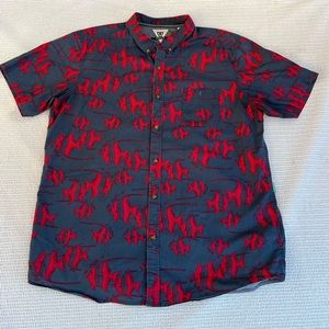 VISSLA mens short sleeve shirt, size XL.